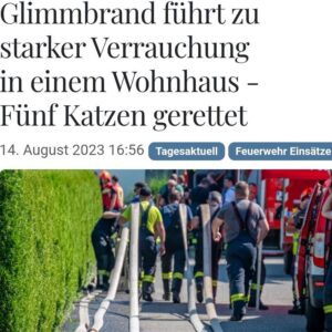 Mehr über den Artikel erfahren Brand Wohnhaus Altmünster 14. August 2023