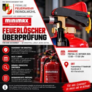 Mehr über den Artikel erfahren 🧯 Feuerlöscherüberprüfung bei der FF Reindlmühl